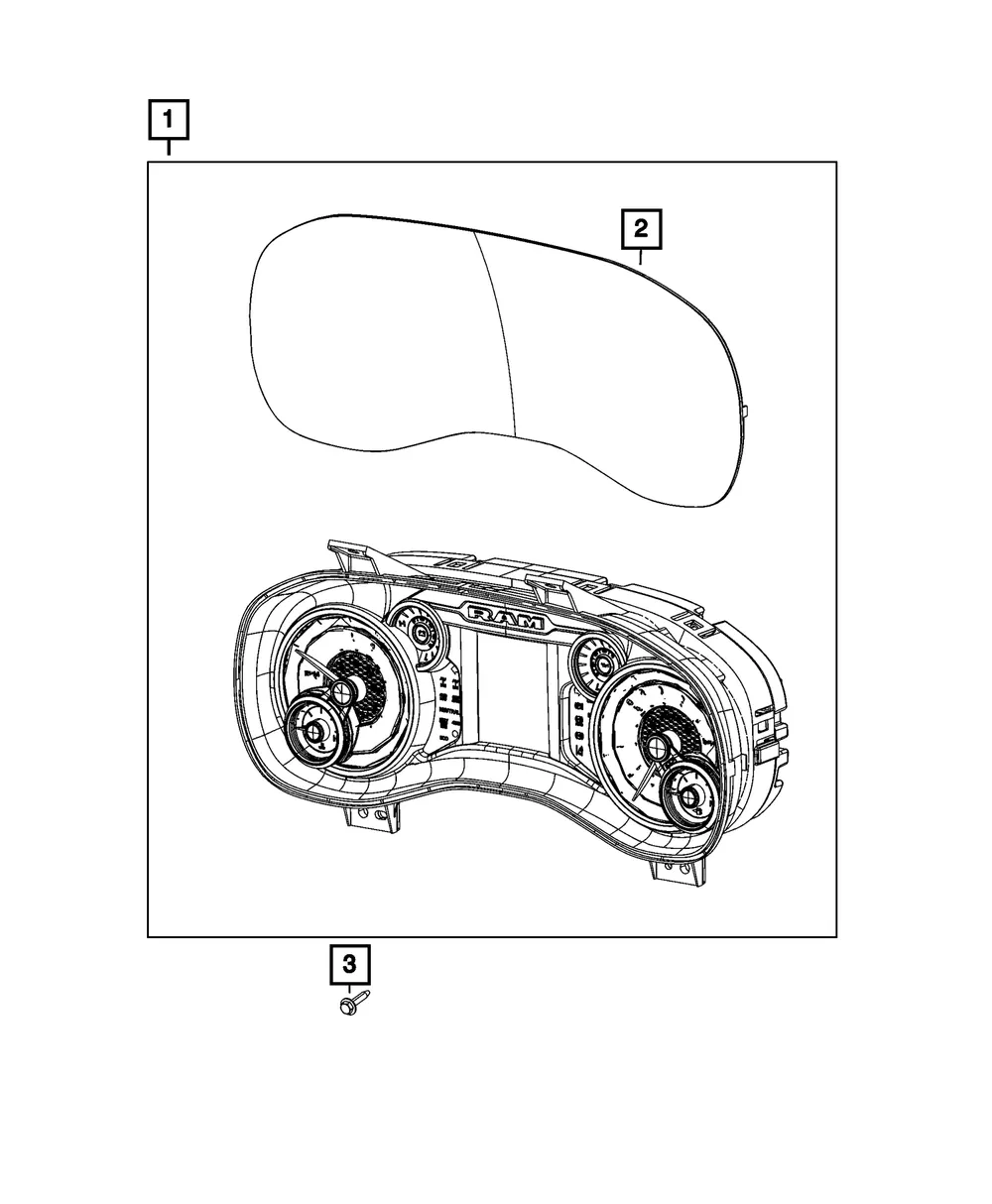 Instrument Panel Cluster - Mopar (68525502ab)