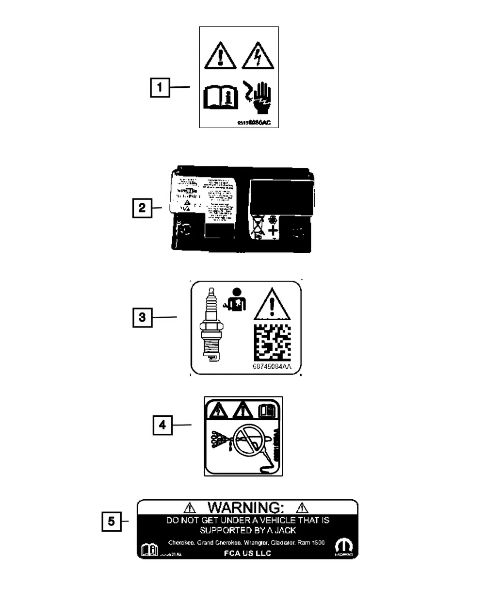 Battery Label - Mopar (68529390aa)