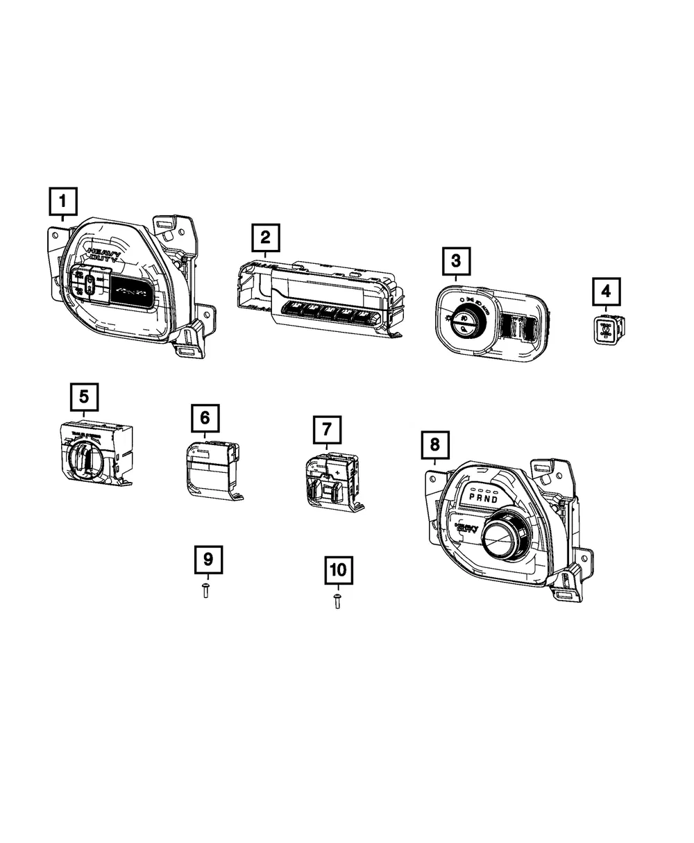 Instrument Panel Switch - Mopar (68529673AA)