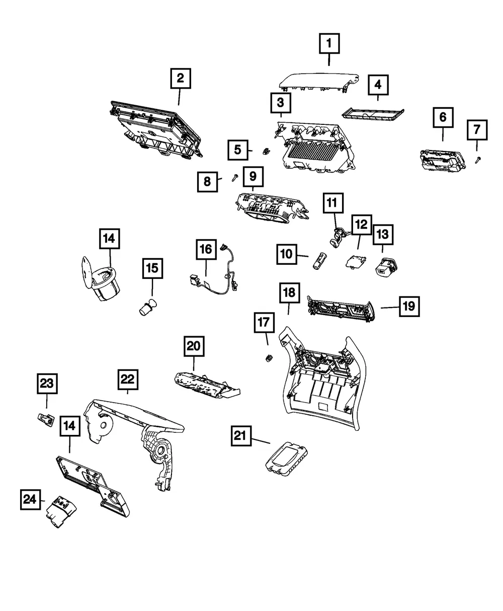 Console Switch - Mopar (68531707AF)