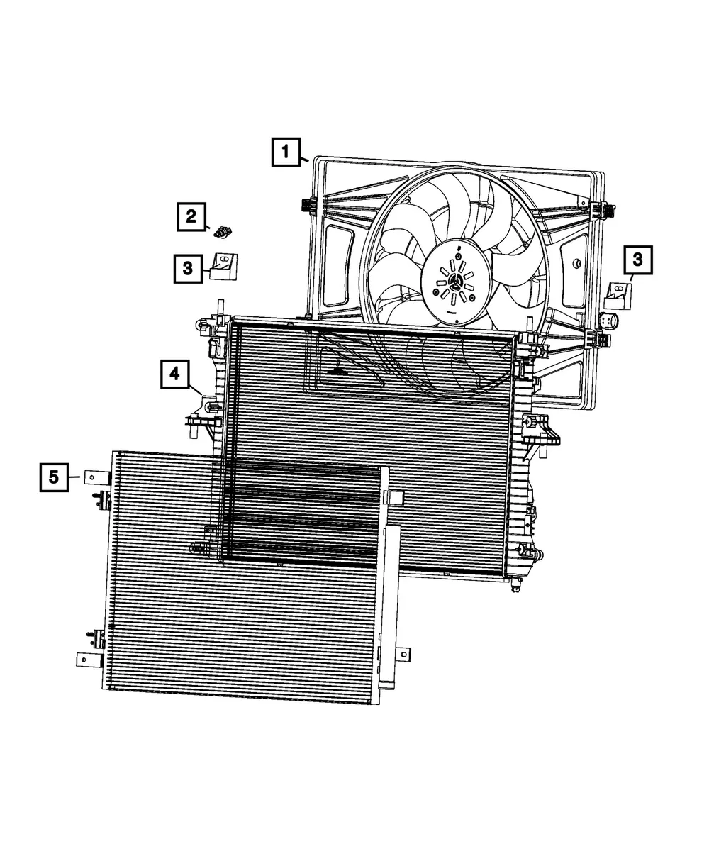Radiator Cooling Fan Module - Mopar (68536226AB)
