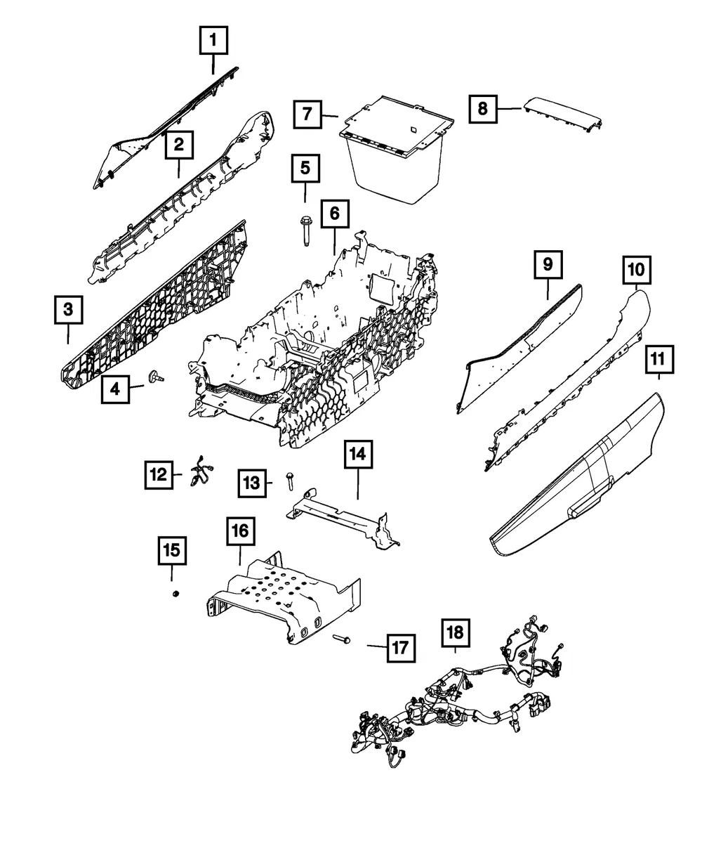Console Wiring - Mopar (68536322AA)