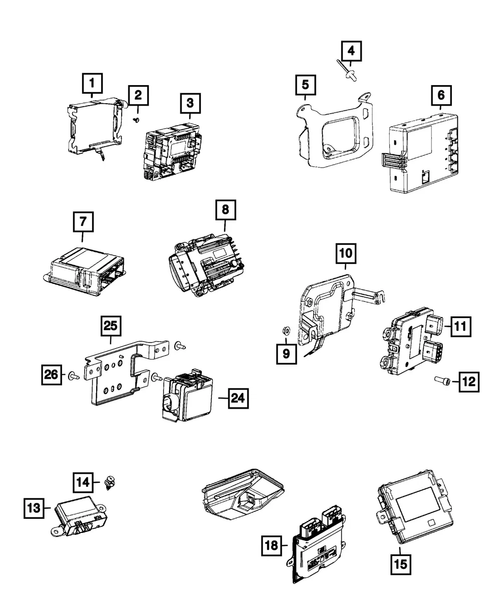 Collision Module - Mopar (68536883aa)