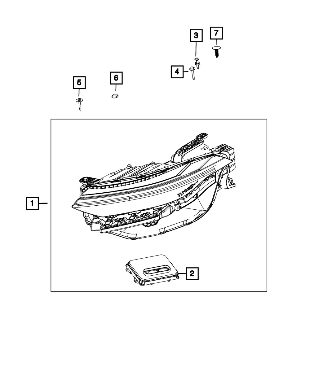 Headlamp, Right - Mopar (68538458AC)