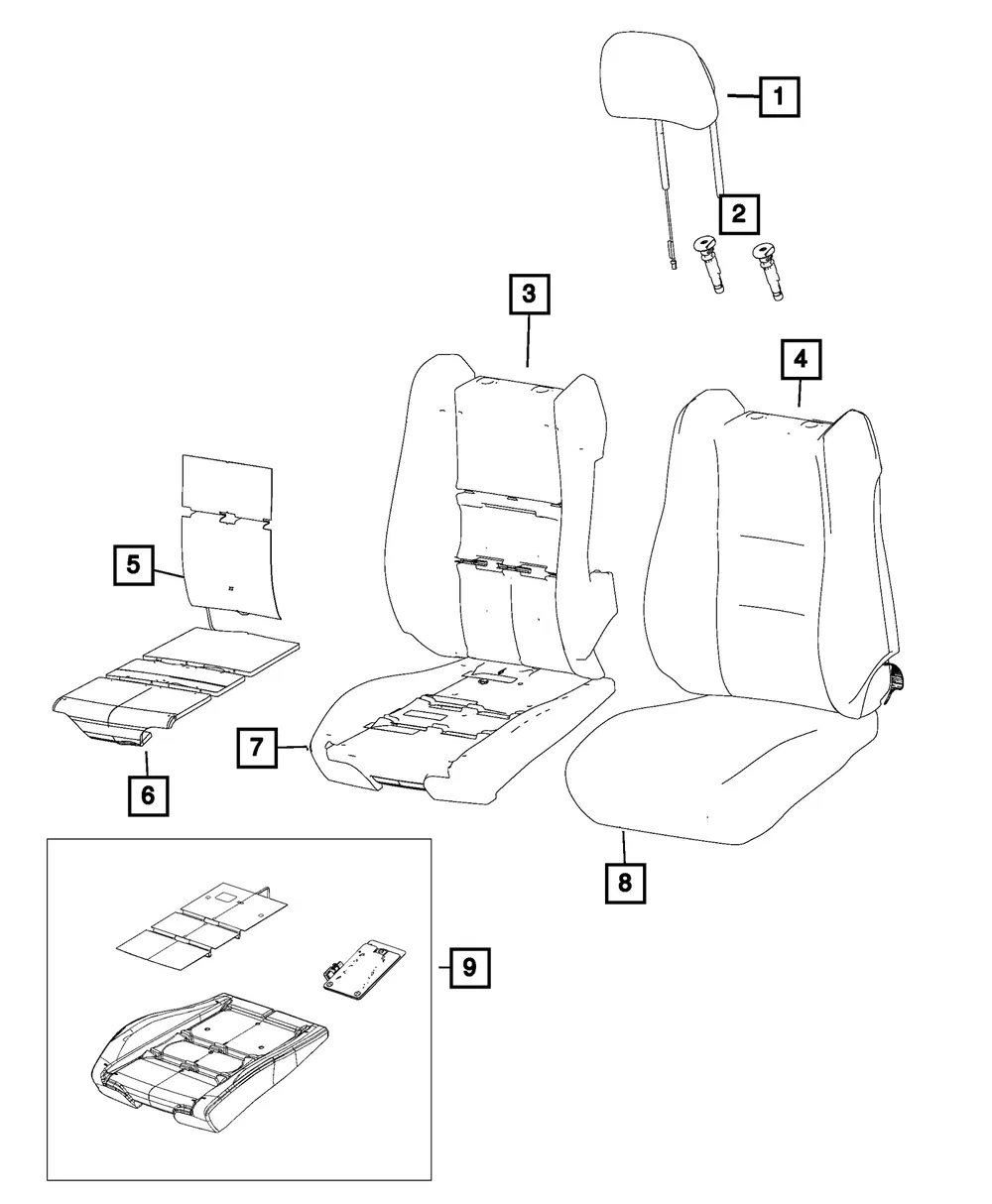 Occupant Classification Module Kit - Mopar (68542117ac)