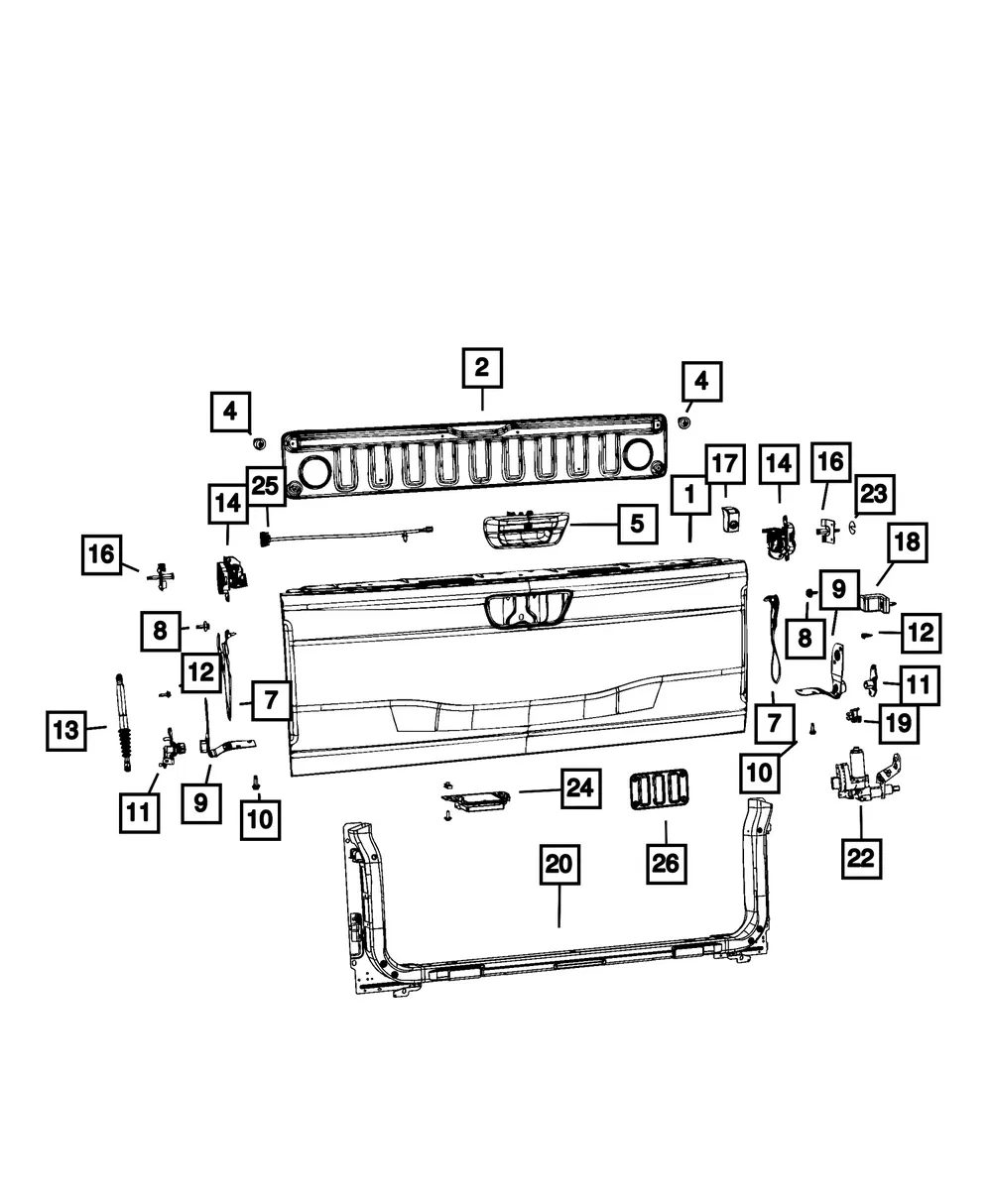 Tailgate Module - Mopar (68542444AJ)