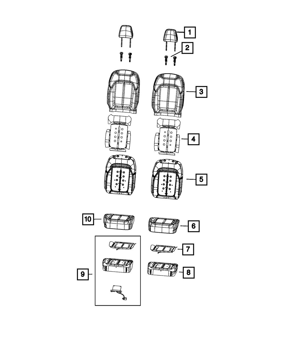 Occupant Classification Module Kit - Mopar (68544687AF)