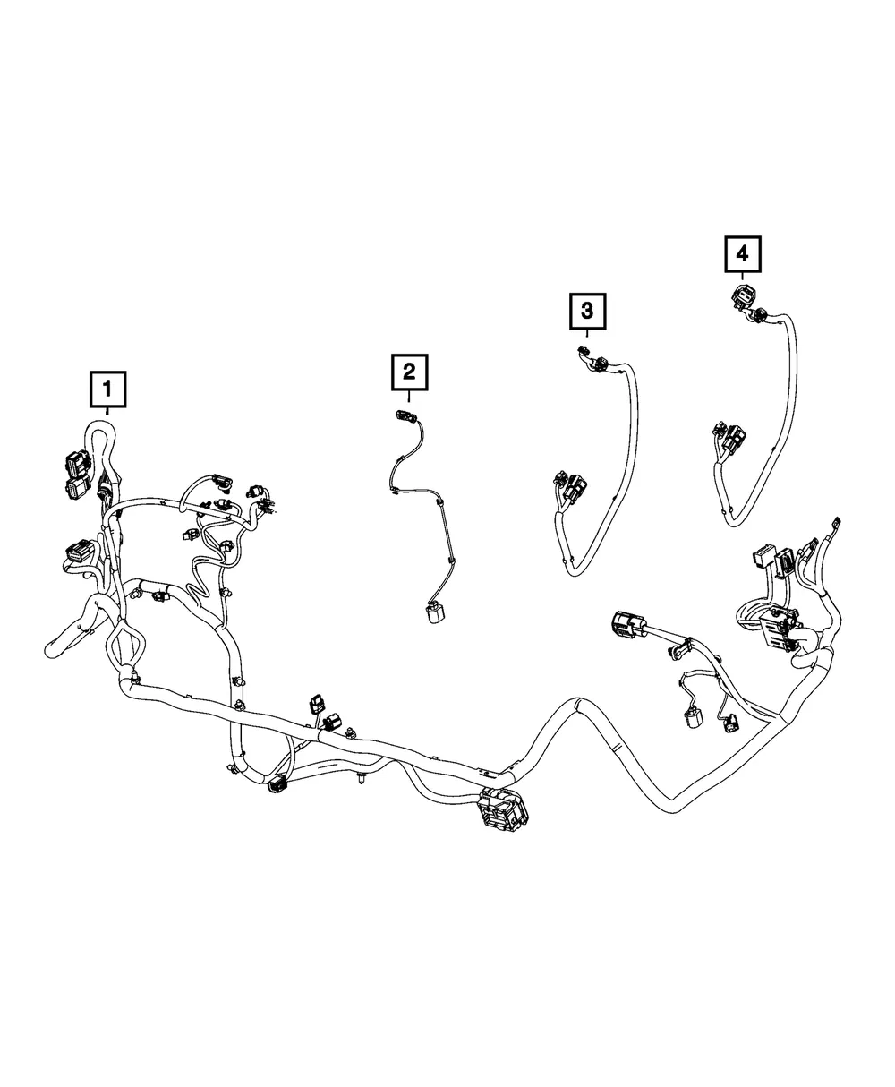 Front End Module Wiring - Mopar (68549640AA)
