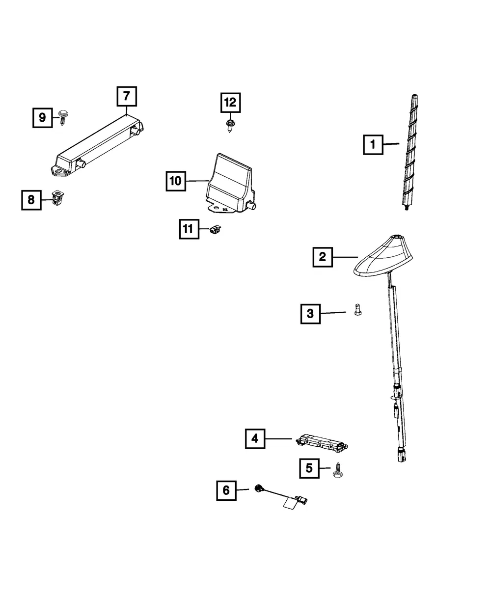 Radio Antenna Module - Mopar (68566866AA)