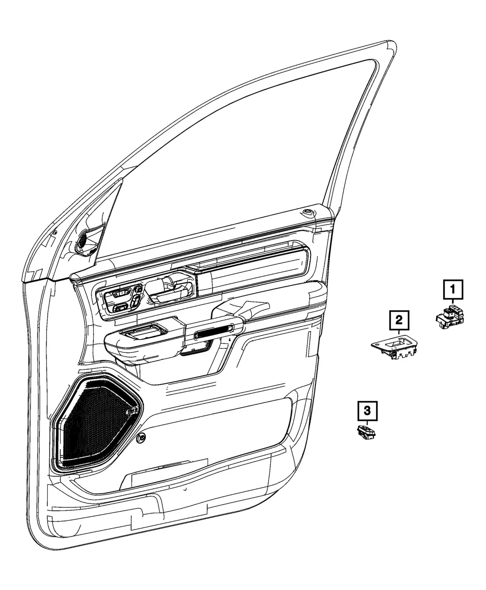 Seat Massage Front Right Switch, Passenger - Mopar (68567028AA)