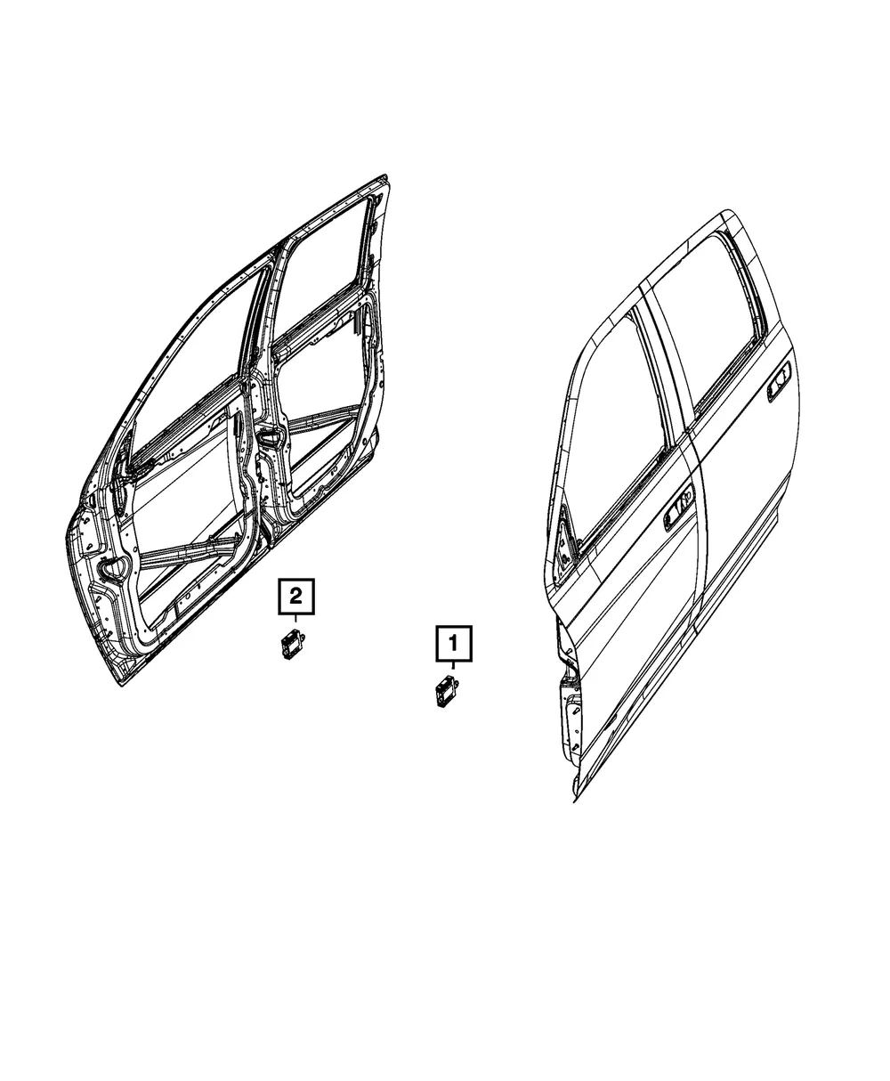 Door Module, Right - Mopar (68569320aa)