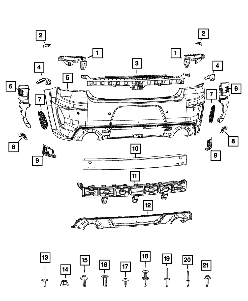 Blind Spot Module Bracket, Right - Mopar (68571672aa)