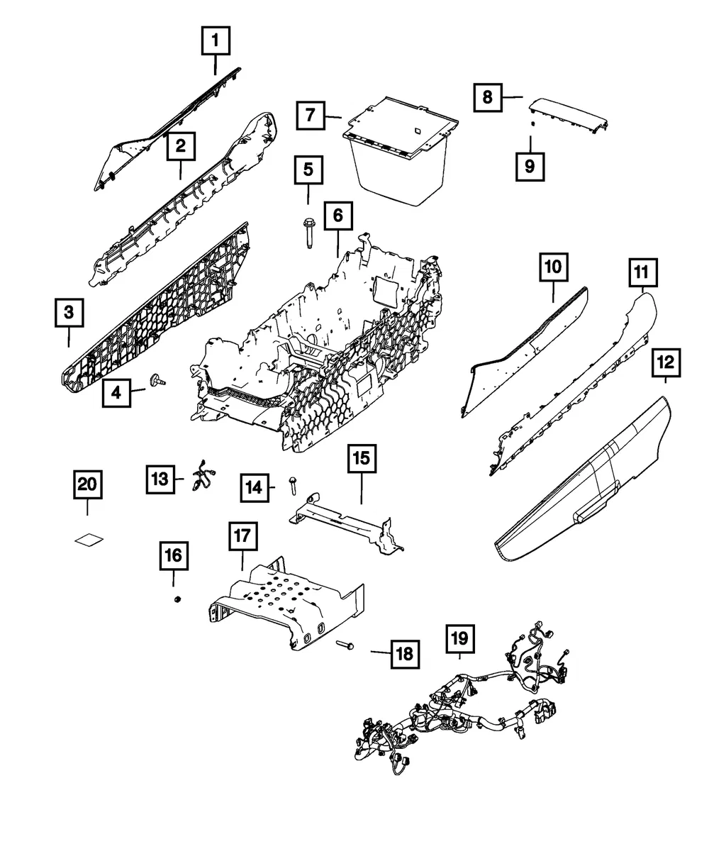 Console Wiring - Mopar (68576413AA)