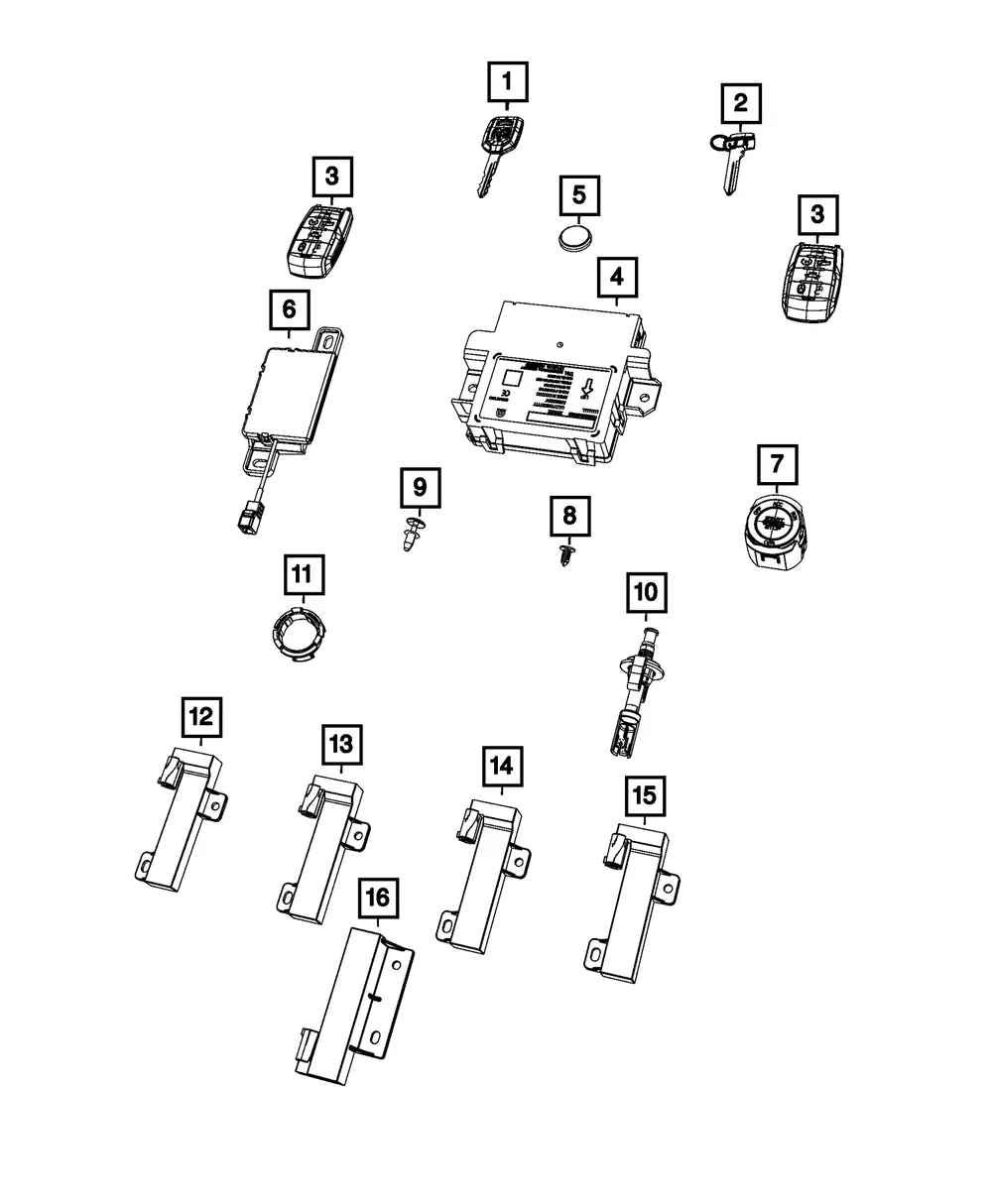 Wireless Control Module Receiver - Mopar (68583952aa)