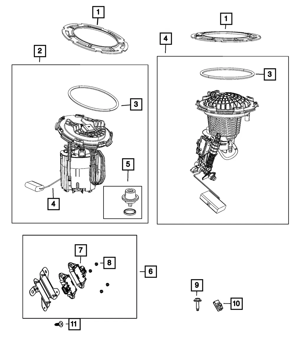 Pickup / Level Unit Module Kit - Mopar (68586131ab)