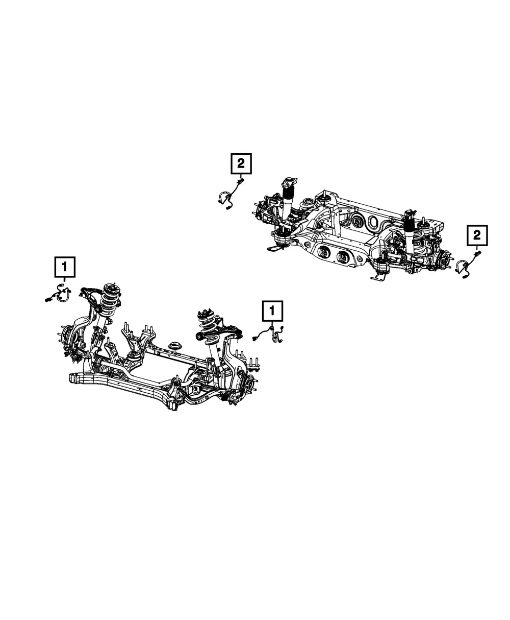 Wheel Speed Sensor, Right - Mopar (68596000AB)