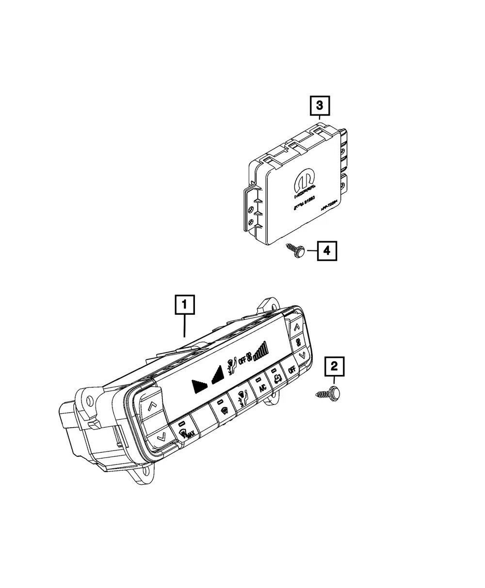 A/C And Heater Module - Mopar (68597121AD)