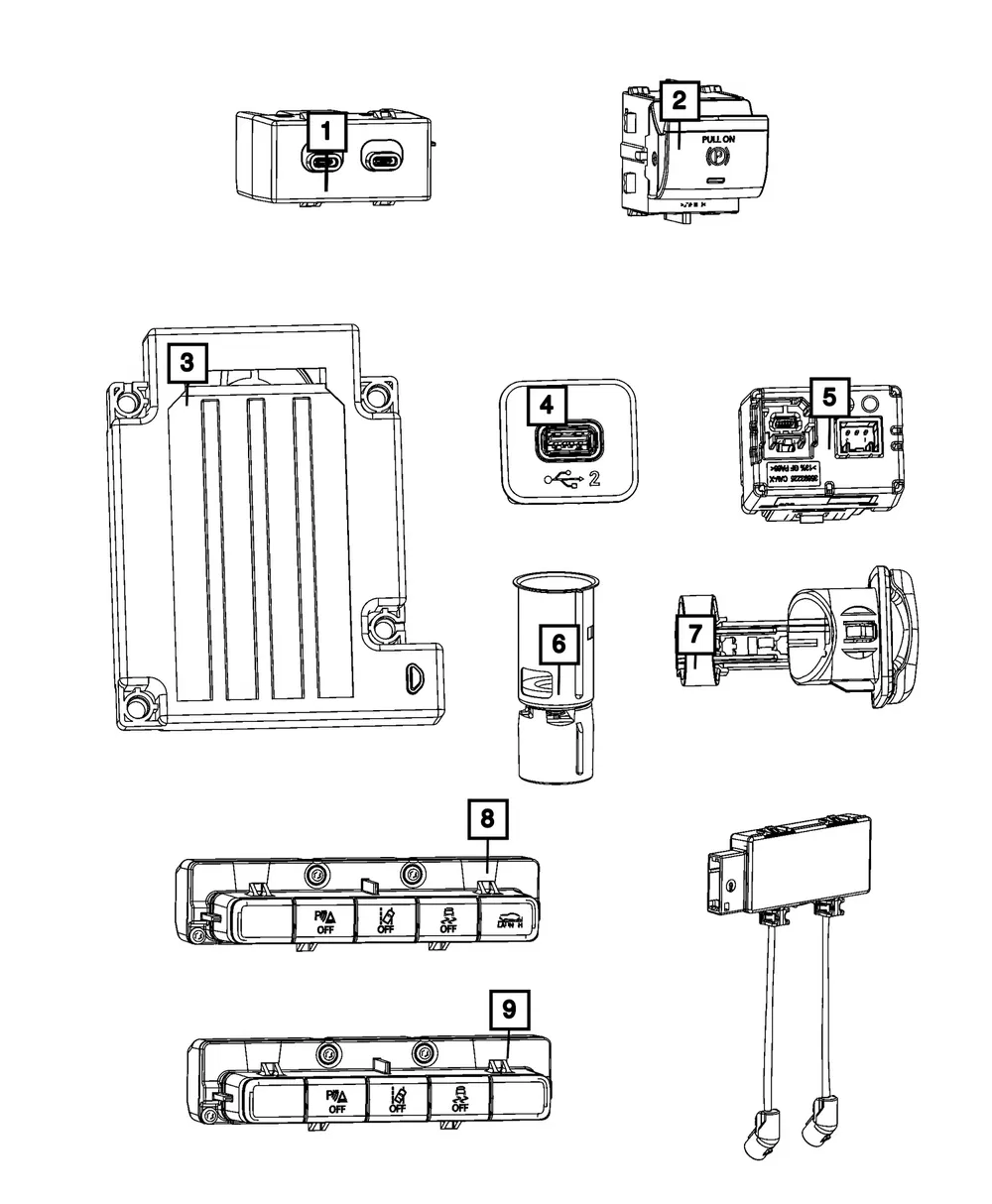 5 Gang Switch - Mopar (68597738AB)