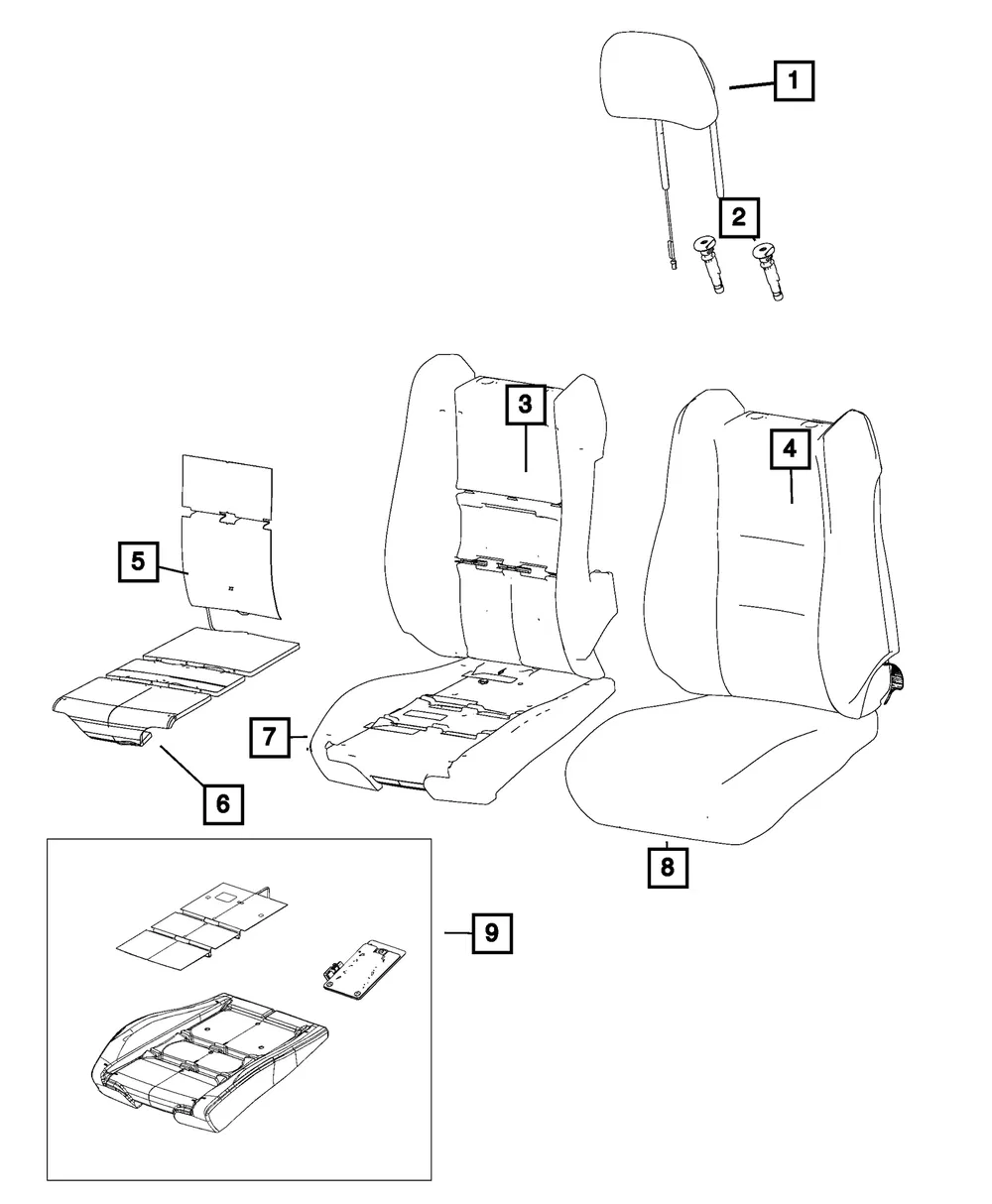 Occupant Classification Module Kit - Mopar (68598642ac)