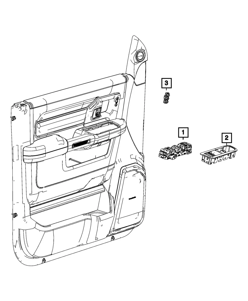 Power Window Switch, Driver Side - Mopar (68605847AA)