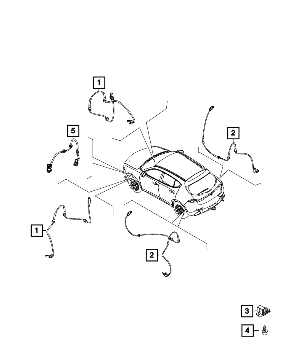 Anti-Lock Brakes Sensor - Mopar (68607195aa)