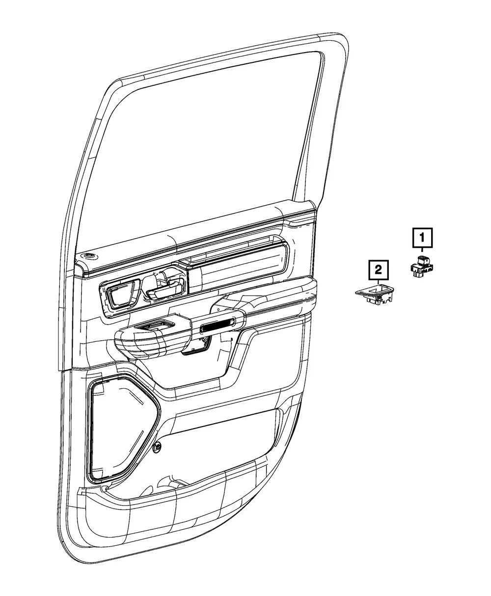 Power Window Switch, Left - Mopar (68608278AD)
