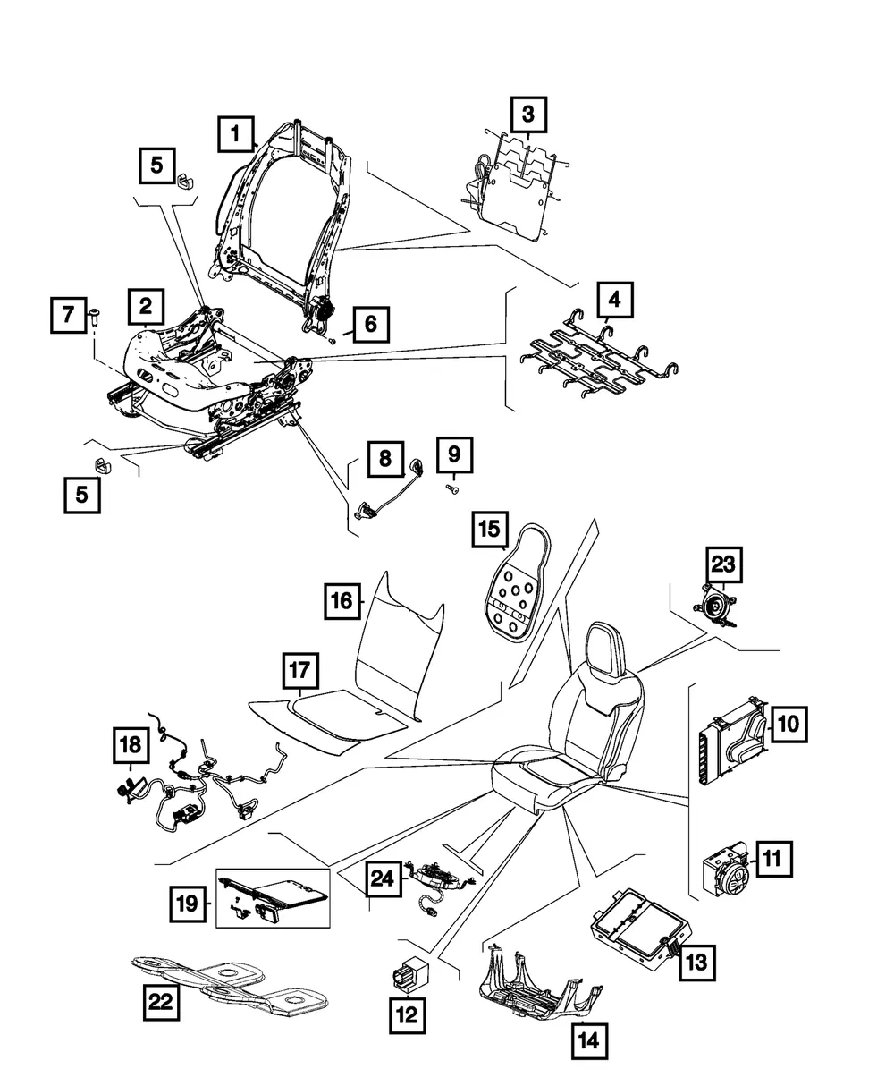 Lumbar Control Switch - Mopar (68612609aa)