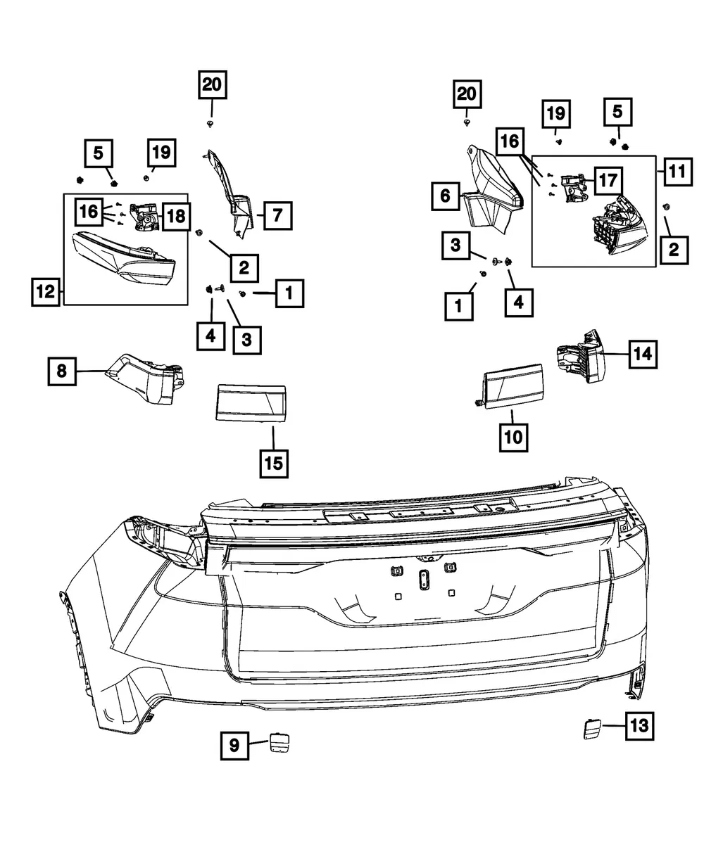Tail Lamp - Mopar (68612977AD)