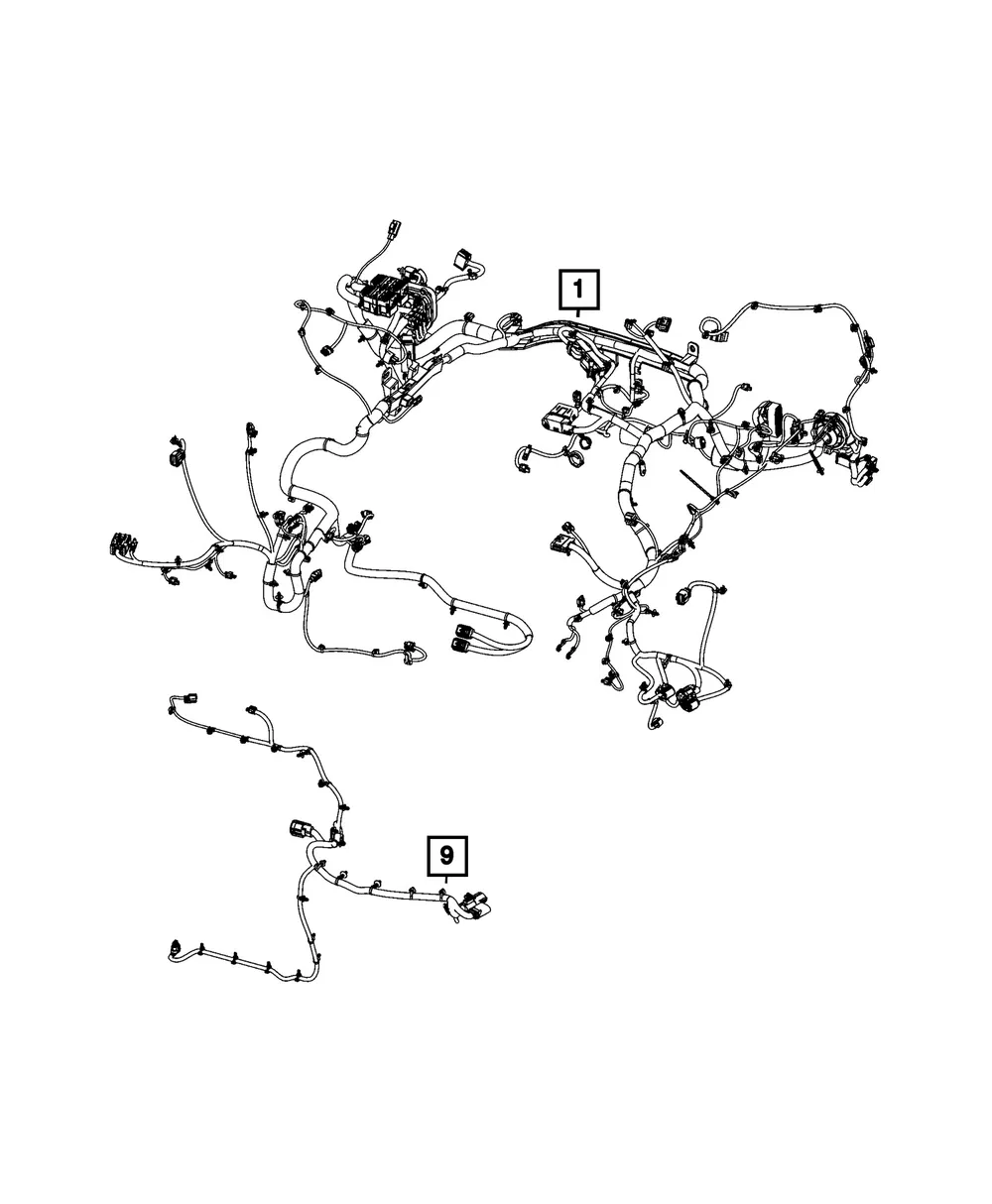 Front End Module Wiring - Mopar (68613233AE)