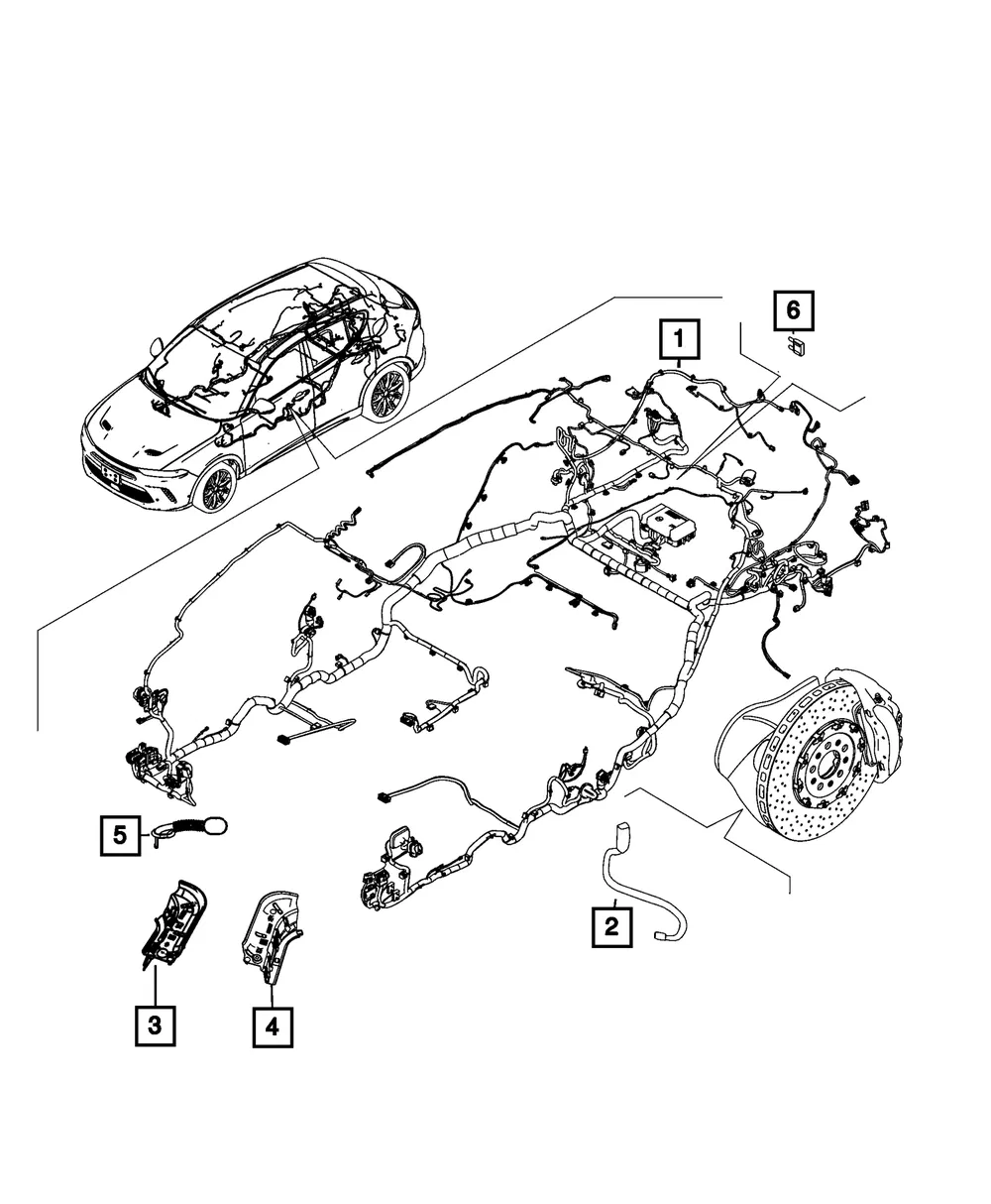 Wiring Harness Bracket - Mopar (68617663AA)