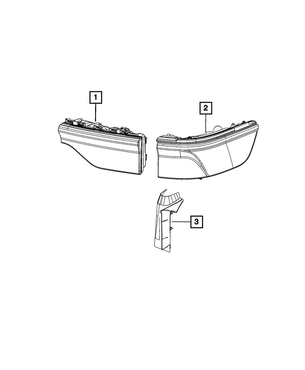 Tail Lamp, Left - Mopar (68621167AC)