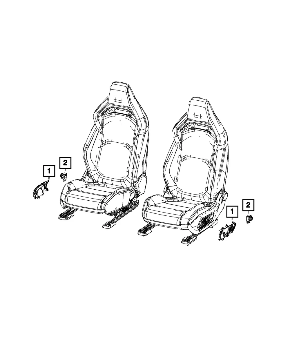 Lumbar Control Switch, Driver Side - Mopar (68622085AA)