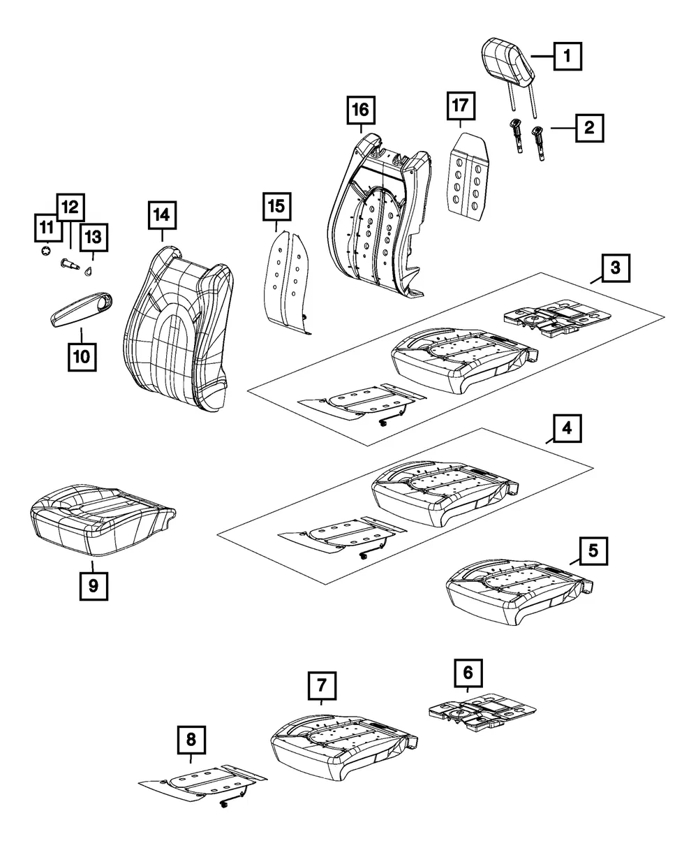 Occupant Classification Module Kit - Mopar (68627682AB)