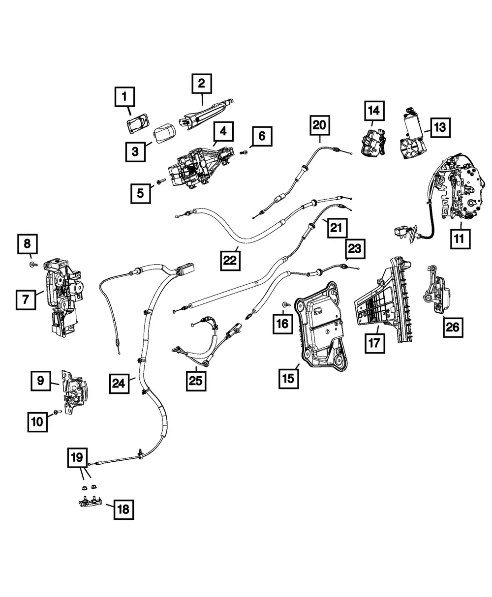 Sliding Door Actuator, Right - Mopar (68628018AA)