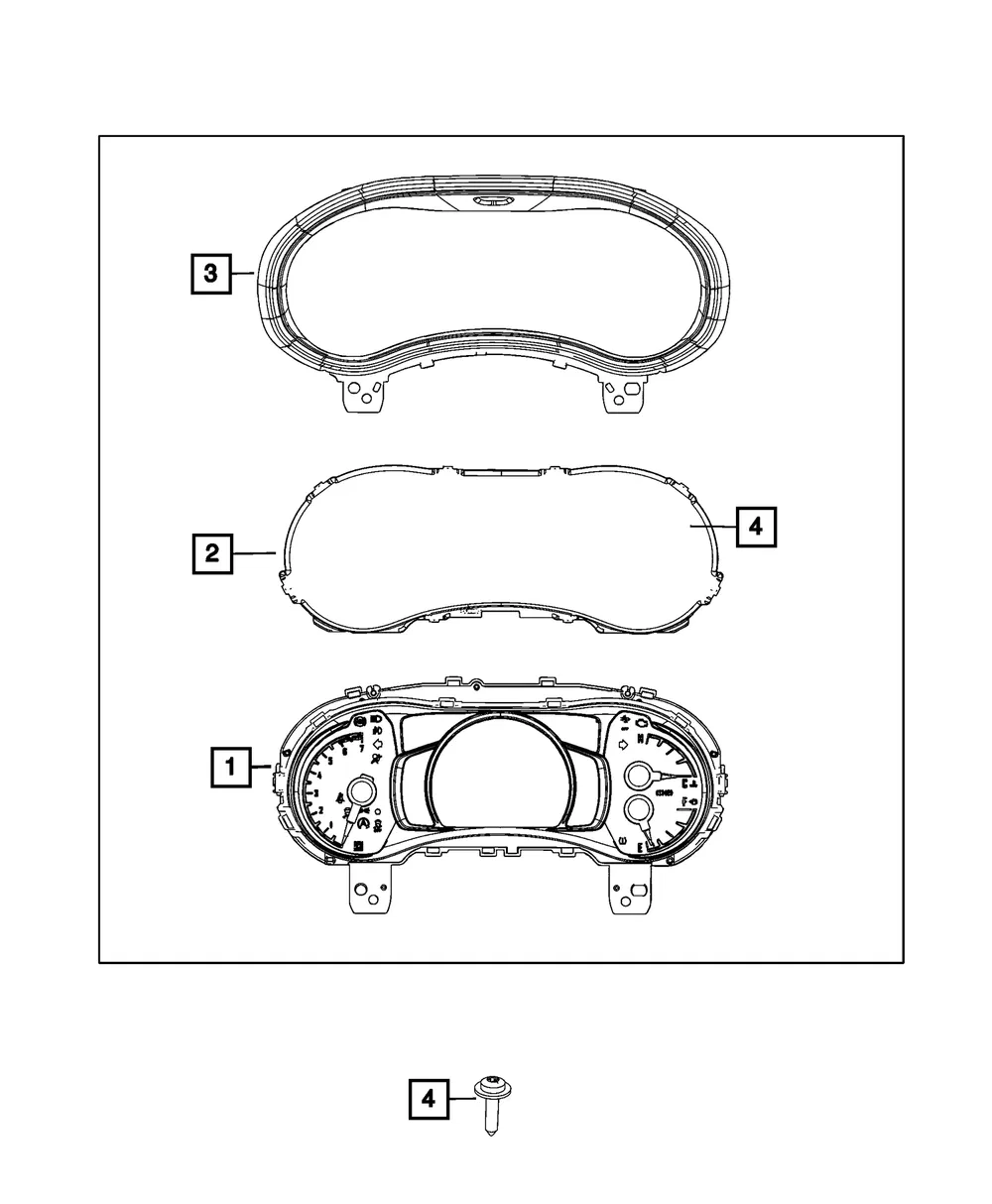 Instrument Panel Cluster - Mopar (68628447AC)