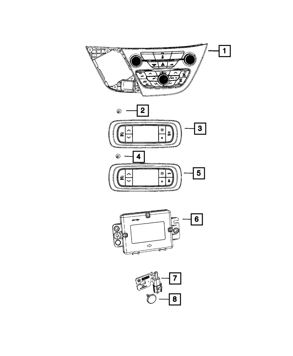 A/C And Heater Module, Front - Mopar (68630960AB)