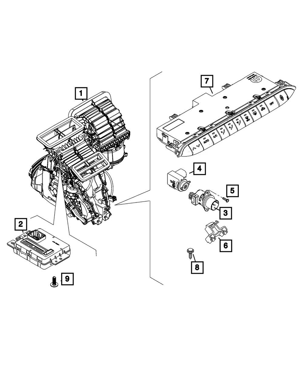 A/C And Heater Module - Mopar (68634179AA)