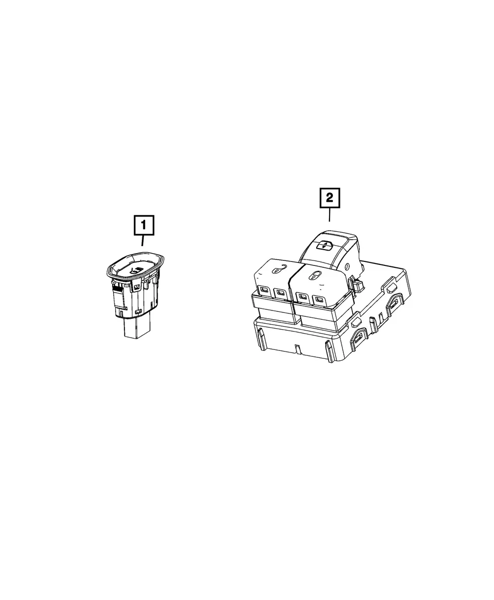 Door Lock Switch, Right - Mopar (68637828AE)