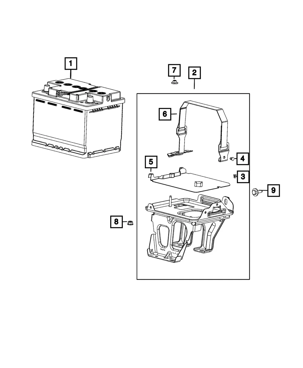 Battery Strap - Mopar (68640524AB)