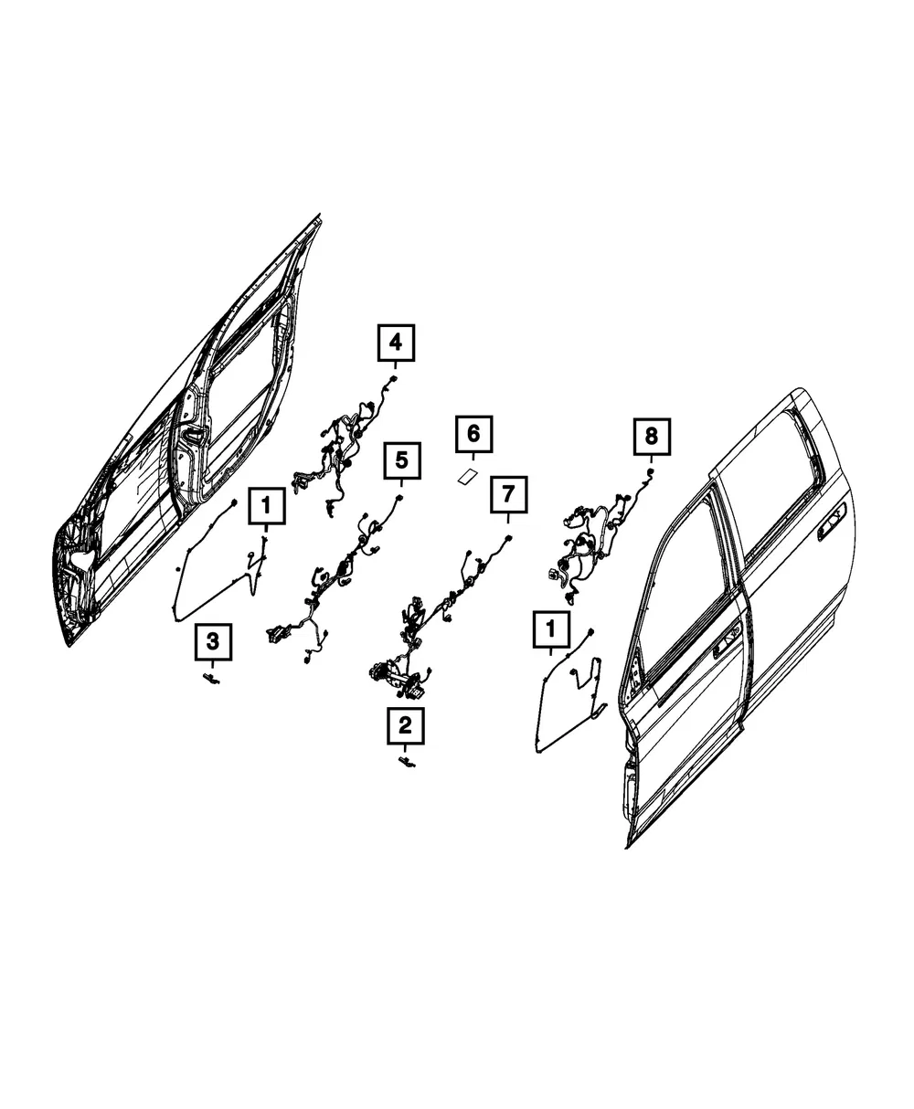 Front Door Wiring - Mopar (68647205AB)