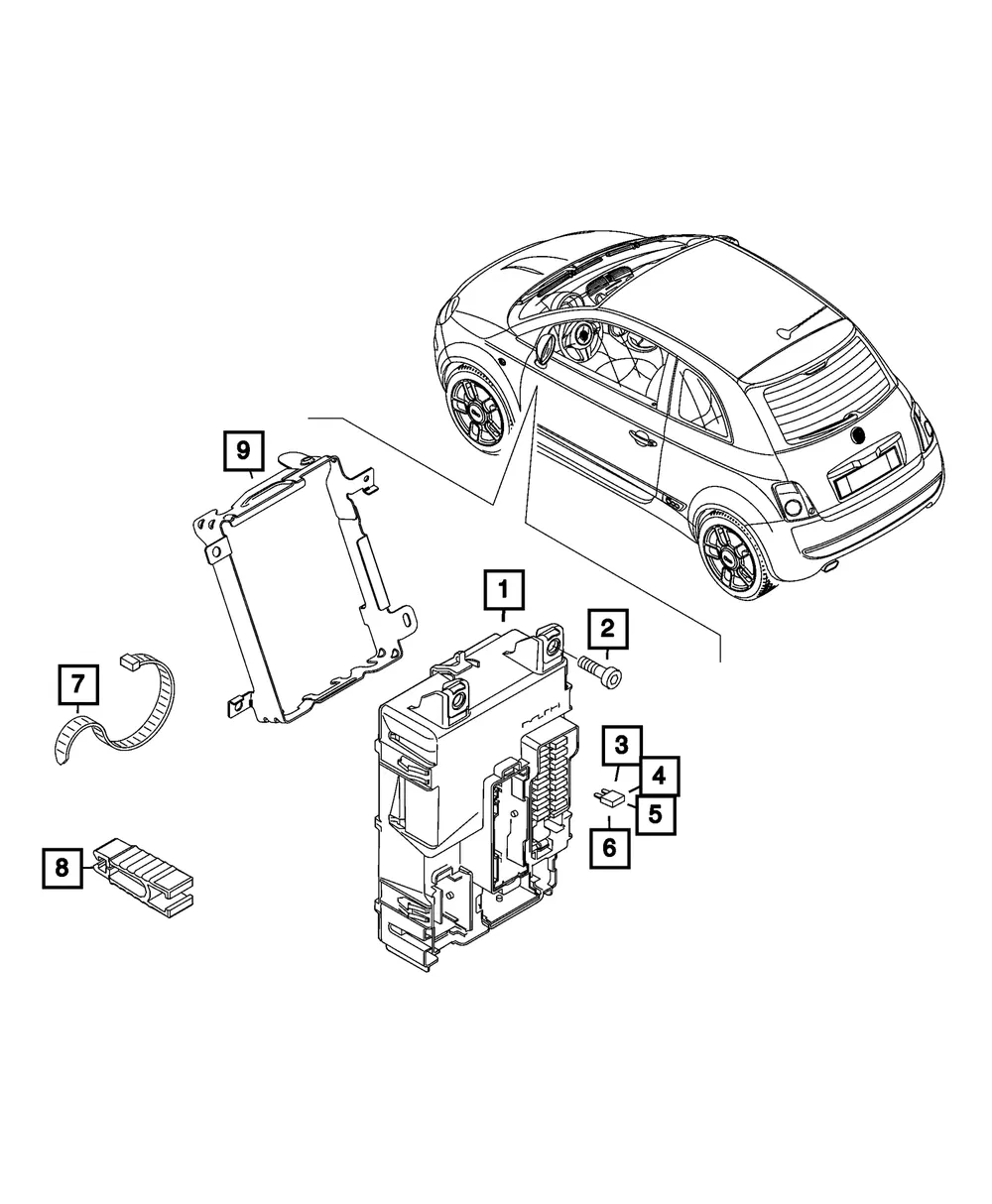 Body Control Module Bracket - Mopar (68656817AA)