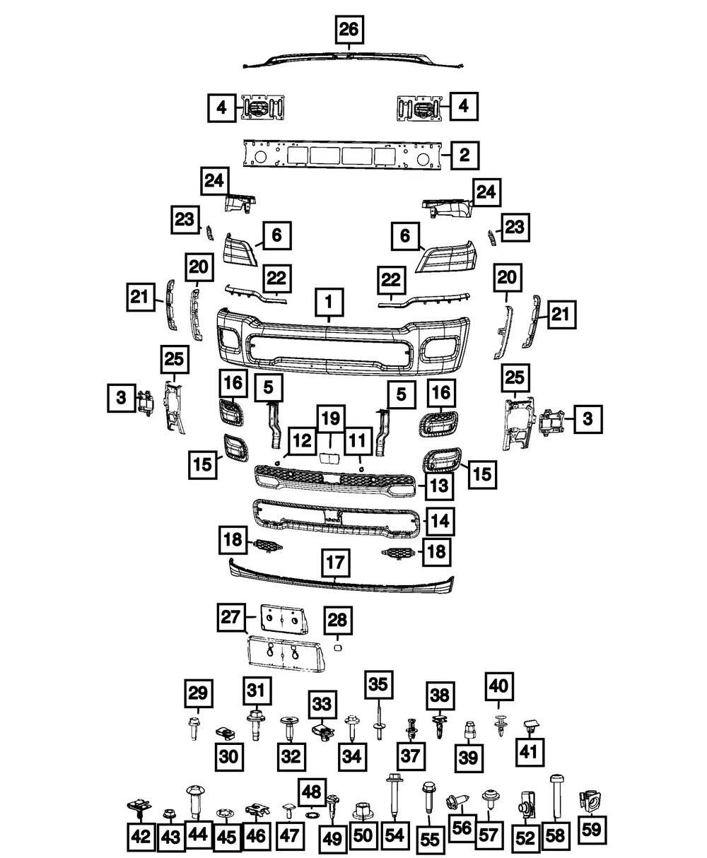 Fog Lamp Bezel Kit - Mopar (68668546AA)