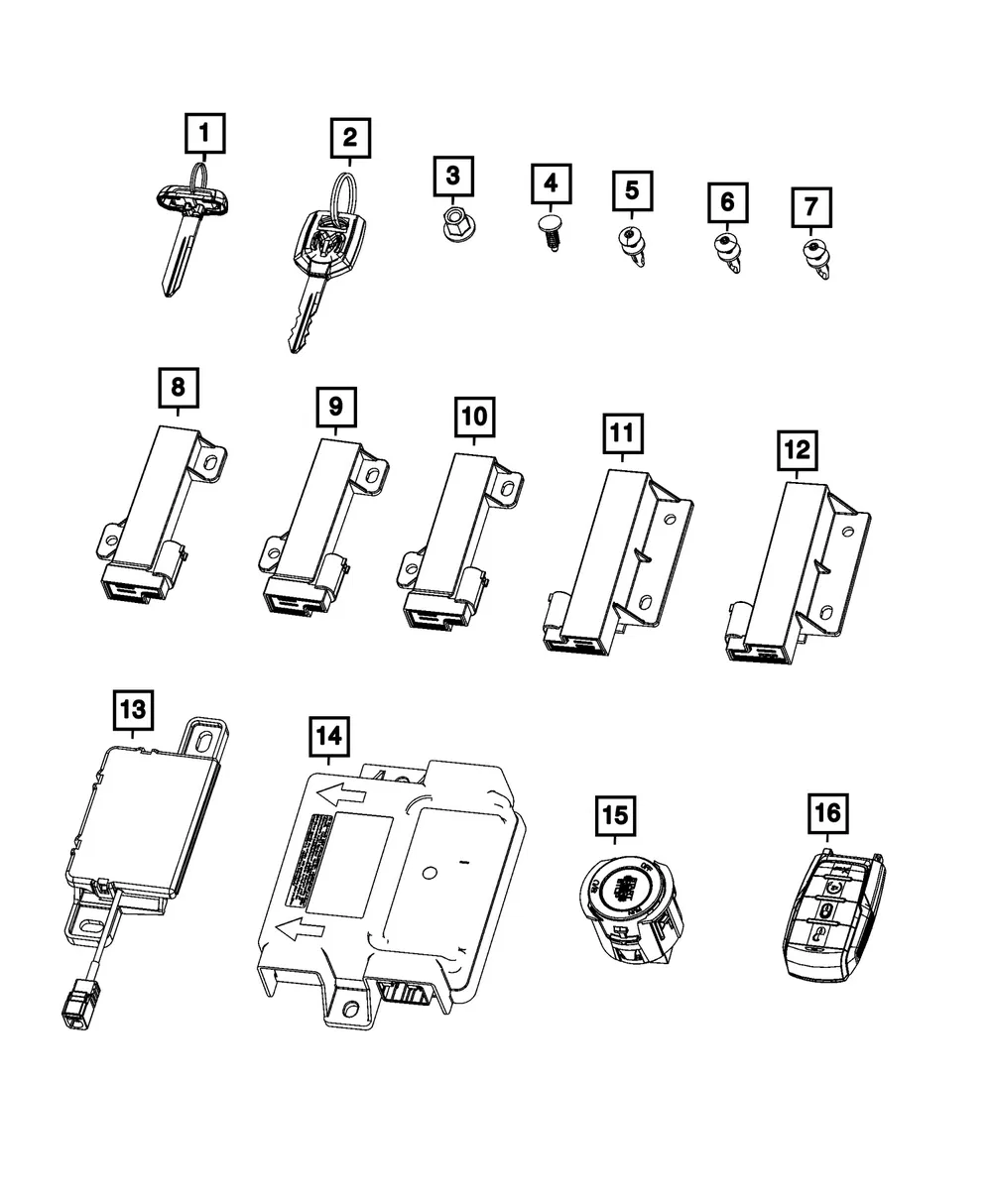 Wireless Control Module Receiver - Mopar (68671484AF)
