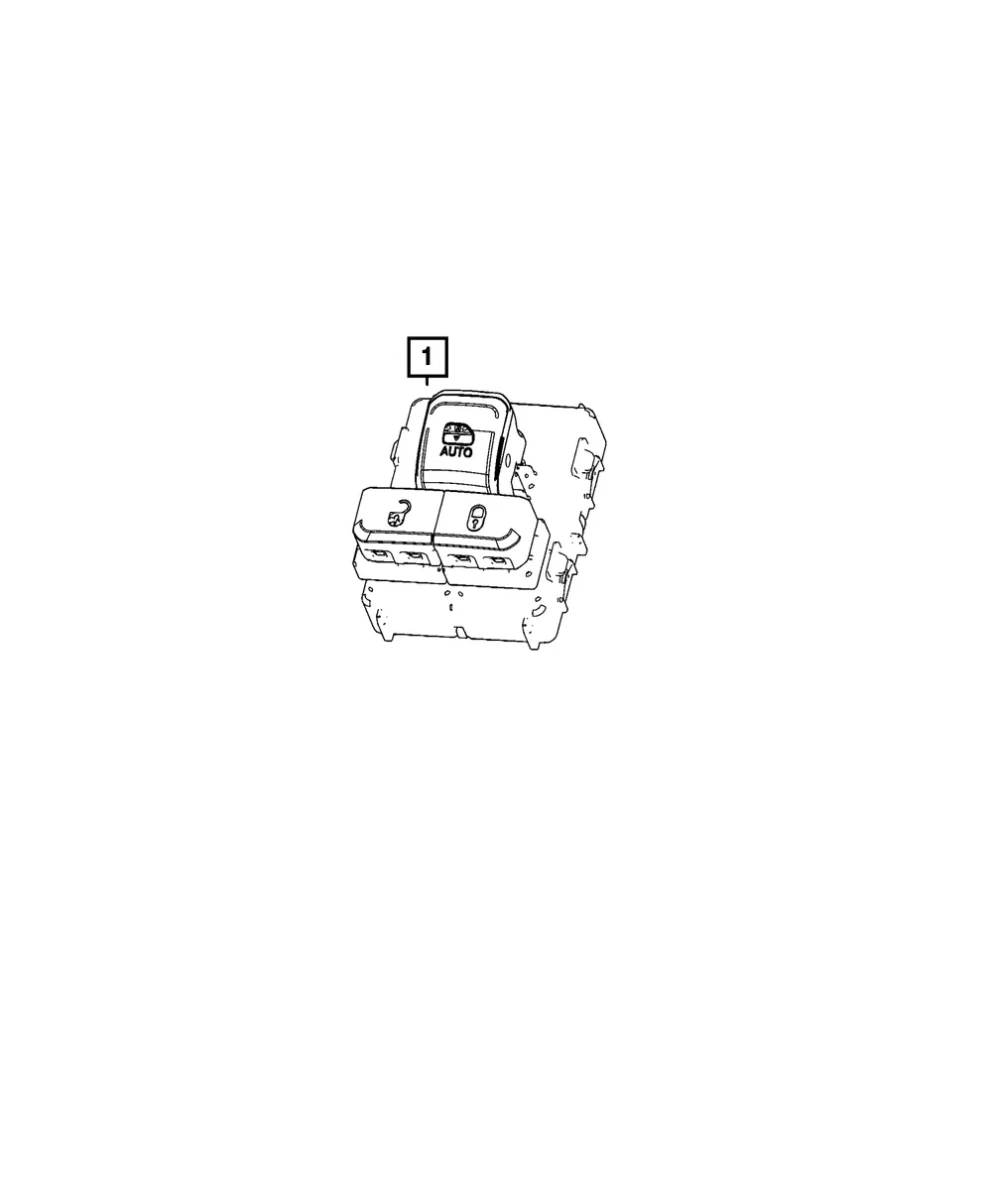 Power Window Switch, Left Rear - Mopar (68707383AC)