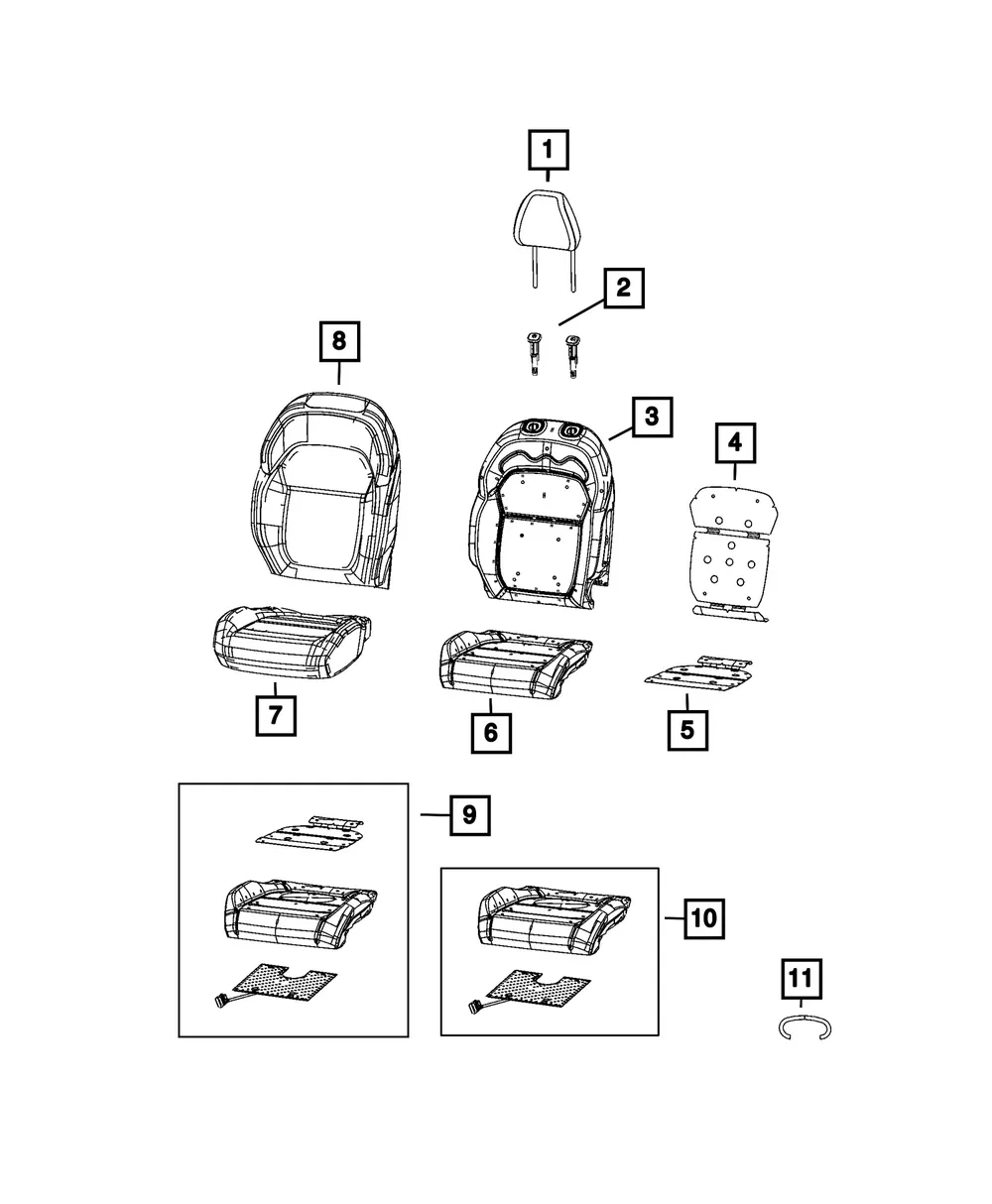 Occupant Classification Module Kit - Mopar (68711861AC)