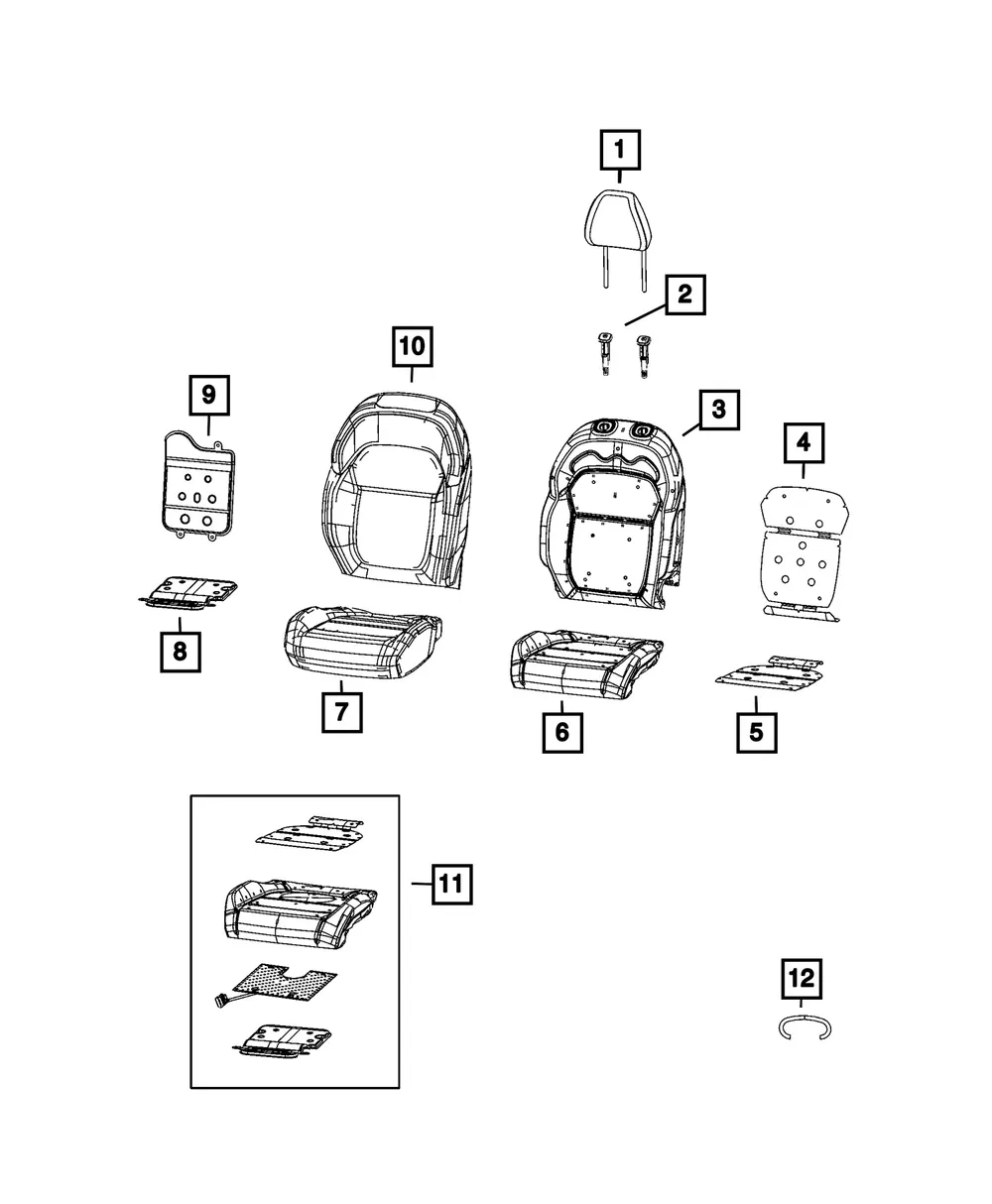 Occupant Classification Module Kit - Mopar (68711862AC)