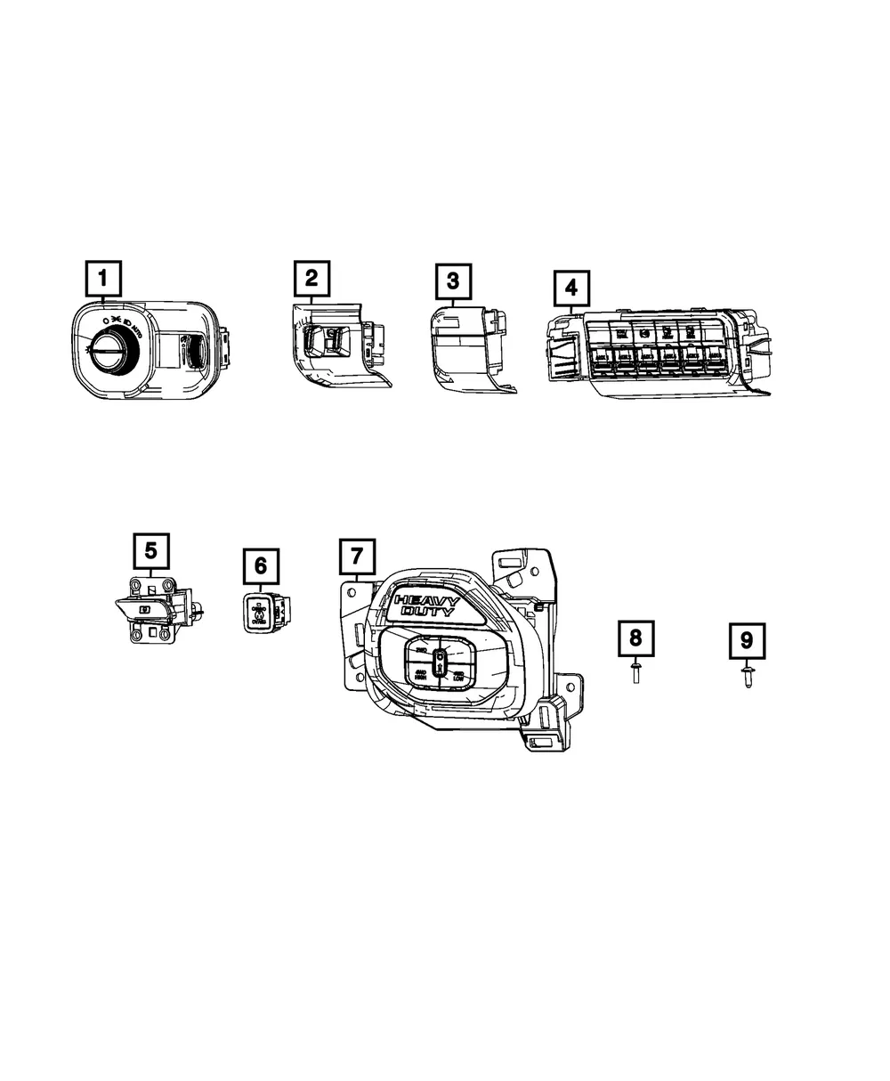 Instrument Panel Switch - Mopar (68714196AA)