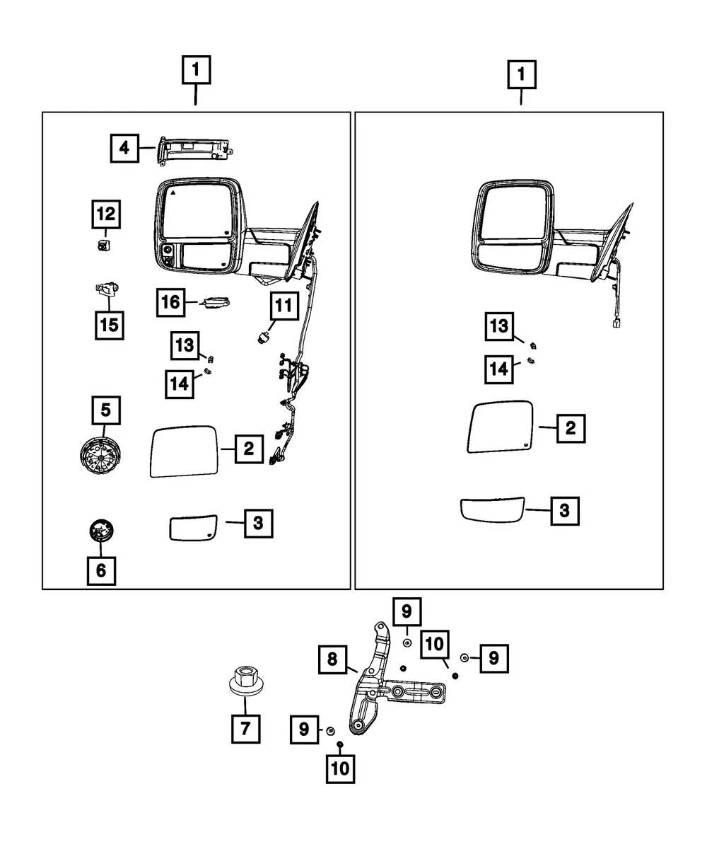 Sensor Cover, Left - Mopar (68720951AA)