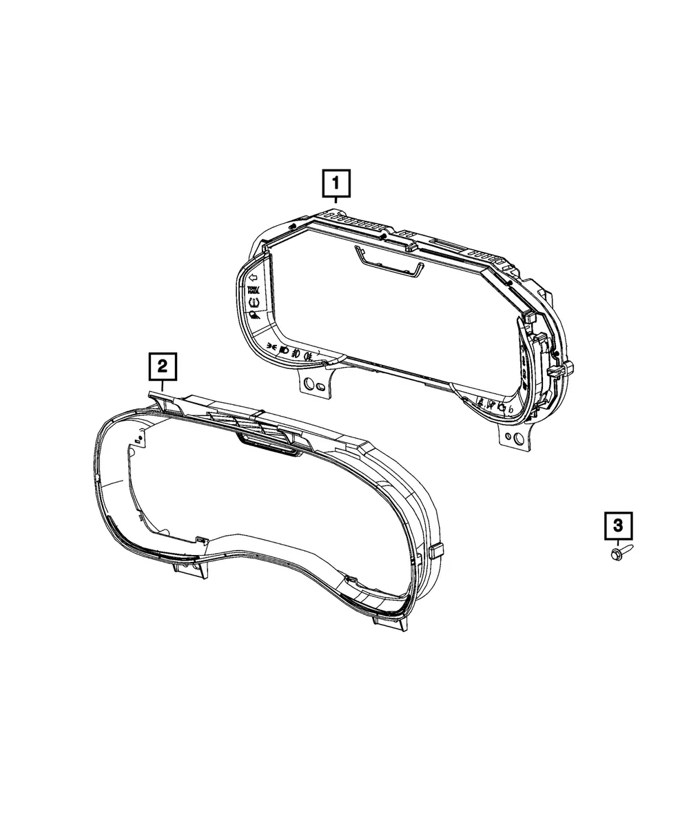 Instrument Cluster Mask And Lens - Mopar (68734768AA)