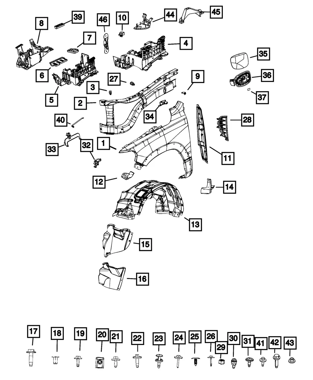 Wiring Bracket - Mopar (68752122AA)